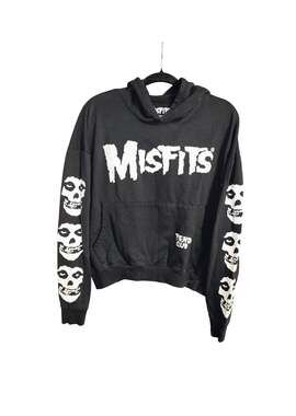 Misfits Fiend Club Skull Sleeves Black Hoodie M